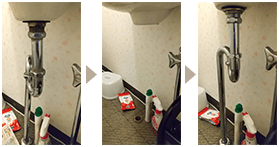 洗面台排水管交換