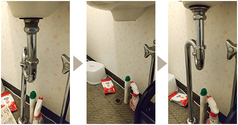 洗面台排水管交換