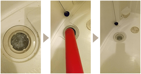 浴室排水つまり除去